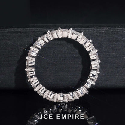 Iced Out 925 Silver Moissanite Ring