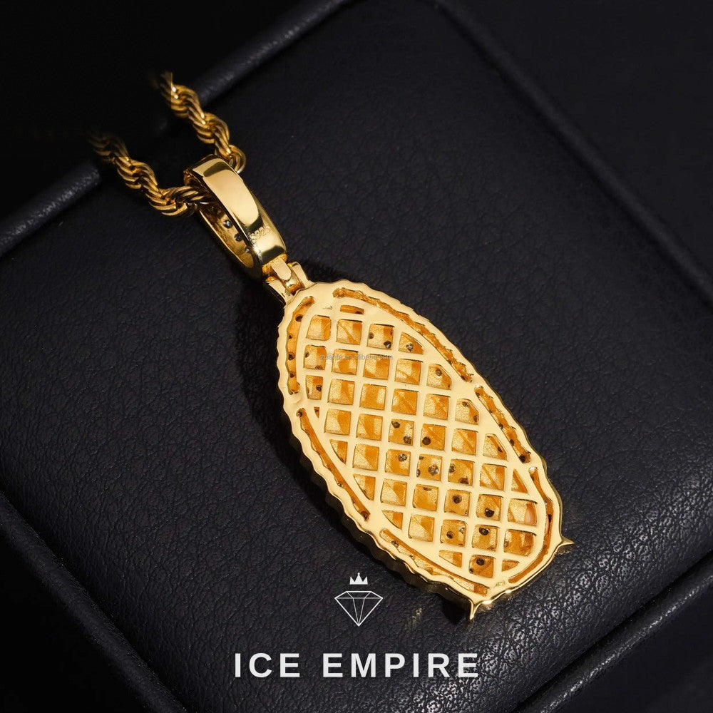 Iced Out Gold Plated Moissanite Pendant