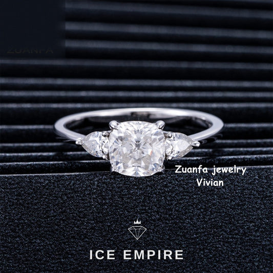 Iced Out 925 Silver Moissanite Ring