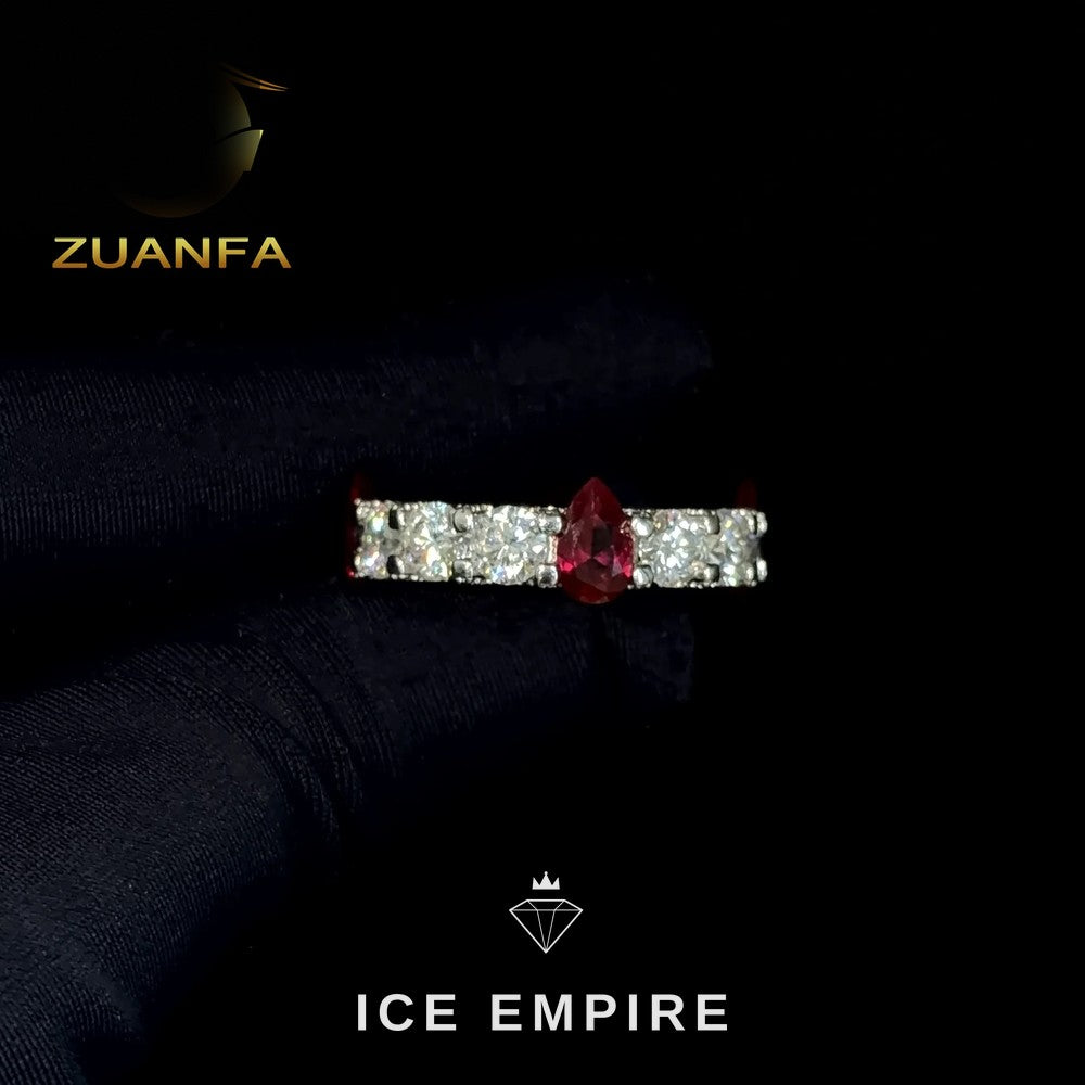 Iced Out 925 Silver Moissanite Ring