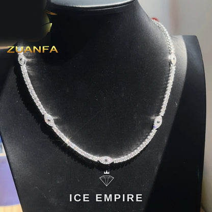 Iced Out Rose Gold Plated Moissanite Cuban Chain