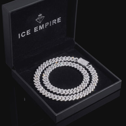 Iced Out Rose Gold Plated Moissanite Cuban Chain