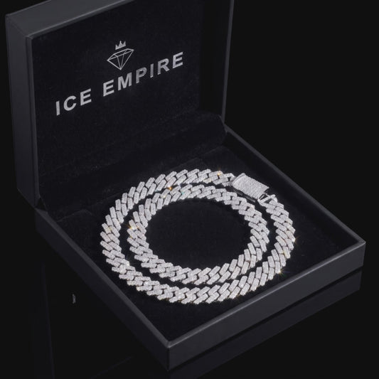 Iced Out Rose Gold Plated Moissanite Cuban Chain